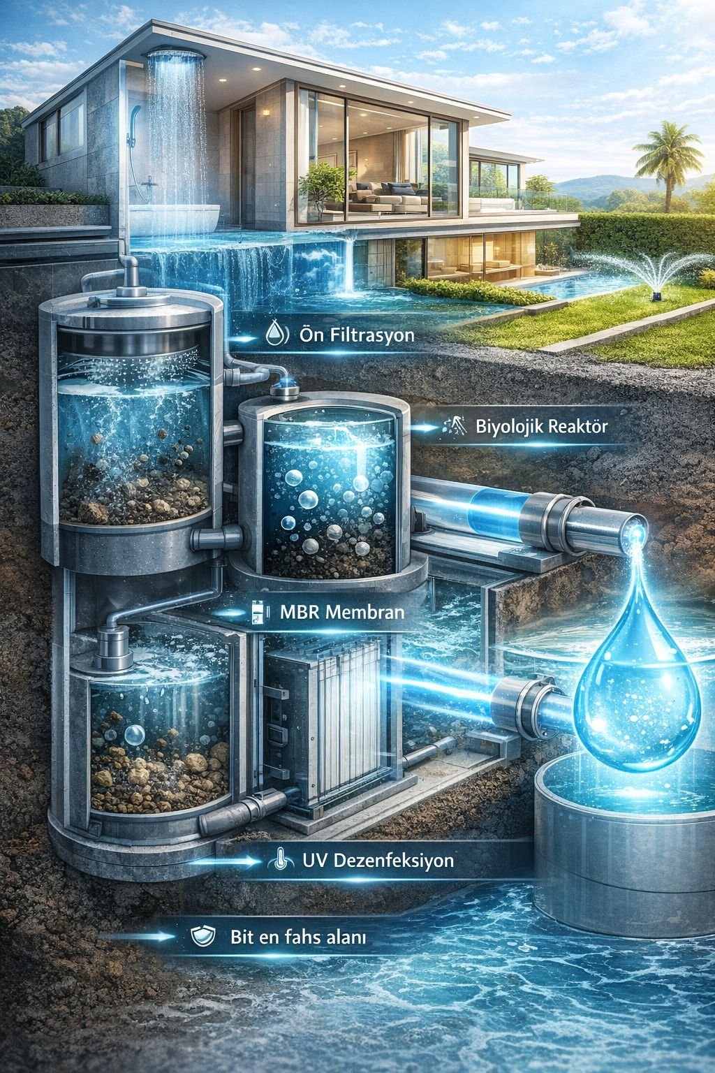 Villa Gri Su Arıtma Sistemi